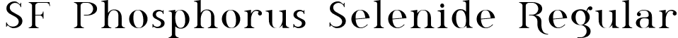 SF Phosphorus Selenide Regular font - SFPhosphorusSelenide.ttf