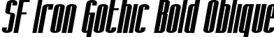 SF Iron Gothic Bold Oblique font - SFIronGothic-BoldOblique.ttf