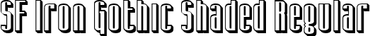 SF Iron Gothic Shaded Regular font - SFIronGothicShaded.ttf