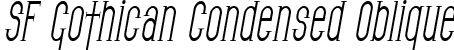 SF Gothican Condensed Oblique font - SFGothicanCondensed-Oblique.ttf