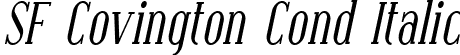 SF Covington Cond Italic font - SFCovingtonCond-Italic.ttf