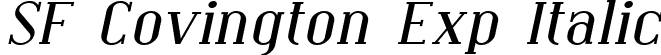 SF Covington Exp Italic font - SFCovingtonExp-Italic.ttf