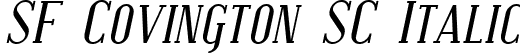 SF Covington SC Italic font - SFCovingtonSC-Italic.ttf