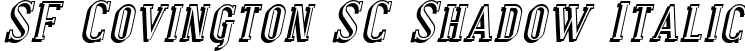 SF Covington SC Shadow Italic font - SFCovingtonSCShadow-Italic.ttf