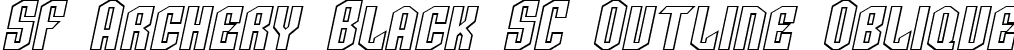 SF Archery Black SC Outline Oblique font - SFArcheryBlackSCOutline-Obl.ttf