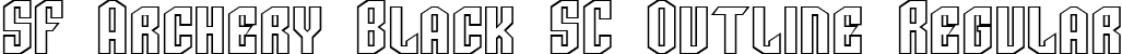 SF Archery Black SC Outline Regular font - SFArcheryBlackSCOutline.ttf