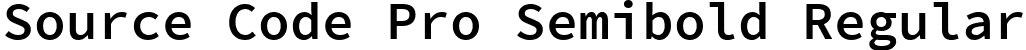 Source Code Pro Semibold Regular font - SourceCodePro-Semibold.ttf