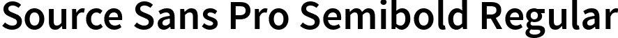 Source Sans Pro Semibold Regular font - SourceSansPro-Semibold.ttf