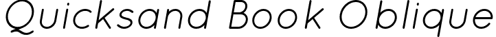 Quicksand Book Oblique font - Quicksand_Book_Oblique.otf