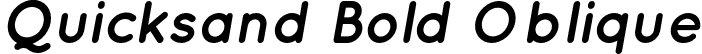 Quicksand Bold Oblique font - Quicksand_Bold_Oblique.otf