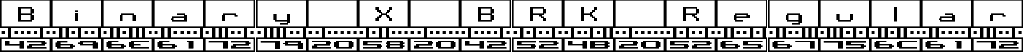 Binary X BRK Regular font - binaryx.ttf