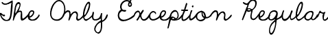 The Only Exception Regular font - TheOnlyException.ttf