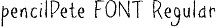 pencilPete FONT Regular font - PPETRIAL.ttf