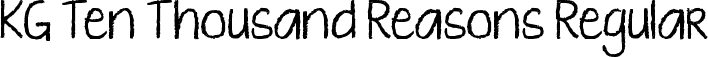 KG Ten Thousand Reasons Regular font - KGTenThousandReasons.ttf