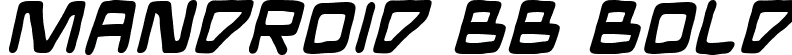 Mandroid BB Bold font - MandroidBB_bold.ttf