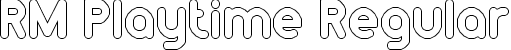 RM Playtime Regular font - rm_playtime.ttf