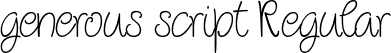 generous script Regular font - Quirlycues.ttf