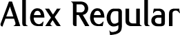 Alex Regular font - Alex.ttf