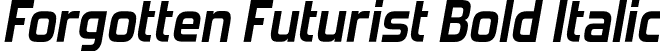 Forgotten Futurist Bold Italic font - forgotten futurist bd it.otf