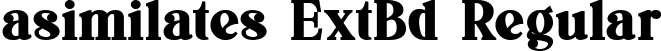 asimilates ExtBd Regular font - asimilates-ExtraBold.ttf