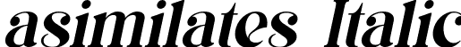 asimilates Italic font - asimilates-Italic.otf