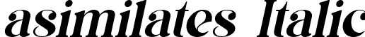 asimilates Italic font - asimilates-Italic.ttf