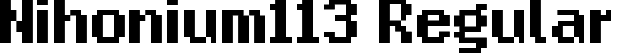 Nihonium113 Regular font - Nihonium113.ttf