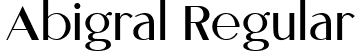 Abigral Regular font - Abigral.ttf