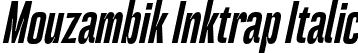 Mouzambik Inktrap Italic font - Mouzambik Inktrap Italic.otf