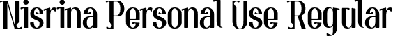 Nisrina Personal Use Regular font - NisrinaPersonalUse-Regular.otf