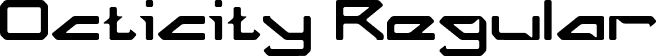 Octicity Regular font - OCTICITY.TTF