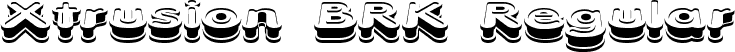 Xtrusion BRK Regular font - xtrusion.ttf