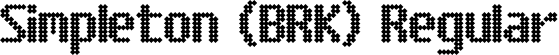 Simpleton (BRK) Regular font - simplto2.ttf