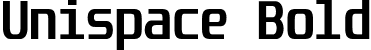 Unispace Bold font - unispace bd.otf