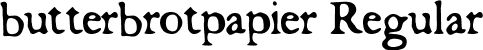 butterbrotpapier Regular font - butterbrotpapier.ttf