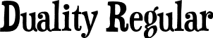 Duality Regular font - duality.otf