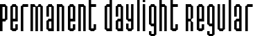 Permanent daylight Regular font - PERMANENTDAYLIGHT.TTF