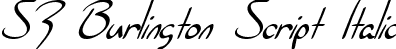 SF Burlington Script Italic font - SFBurlingtonScript-Italic.ttf