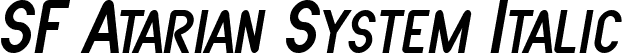 SF Atarian System Italic font - SF Atarian System Italic.ttf