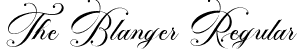 The Blanger Regular font - the-blanger.ttf