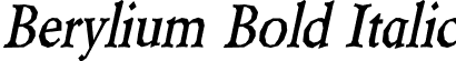 Berylium Bold Italic font - berylium bd it.otf