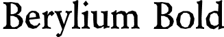 Berylium Bold font - berylium bd.otf