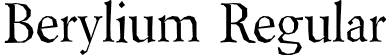 Berylium Regular font - berylium rg.otf