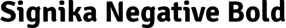 Signika Negative Bold font - SignikaNegative-Bold.ttf