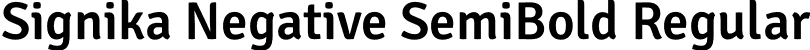 Signika Negative SemiBold Regular font - SignikaNegative-Semibold.otf