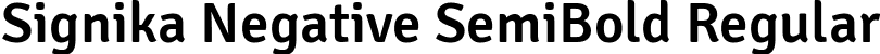 Signika Negative SemiBold Regular font - SignikaNegative-Semibold.ttf