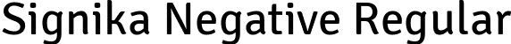 Signika Negative Regular font - SignikaNegative-Regular.ttf