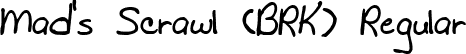 Mad's Scrawl (BRK) Regular font - madscrwl.ttf