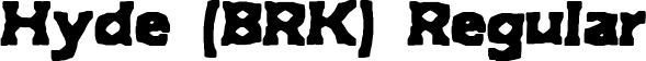 Hyde (BRK) Regular font - hyde.ttf