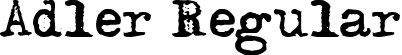 Adler Regular font - Adler.ttf